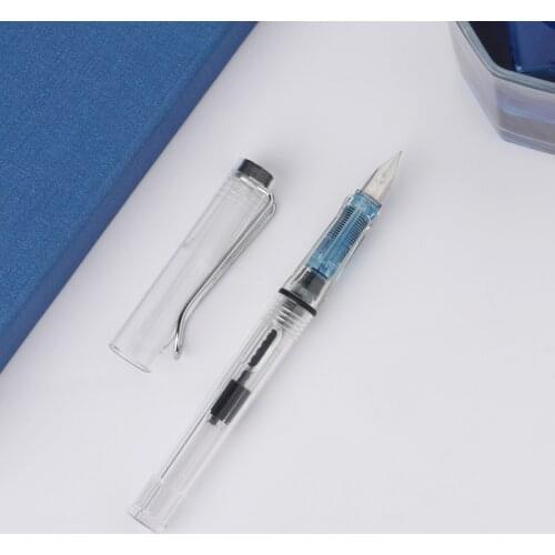 Transprent Pen EF F Demonstration Fountain Pen Posture Correction Ink Pens for Writing Student Stationery School Office Supplies