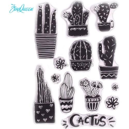 Cactus transparent clear stamps for DIY Scrapbooking/Card Making/Sewing Fabric Cloth/Stamp set stationery Art Supply Decorations