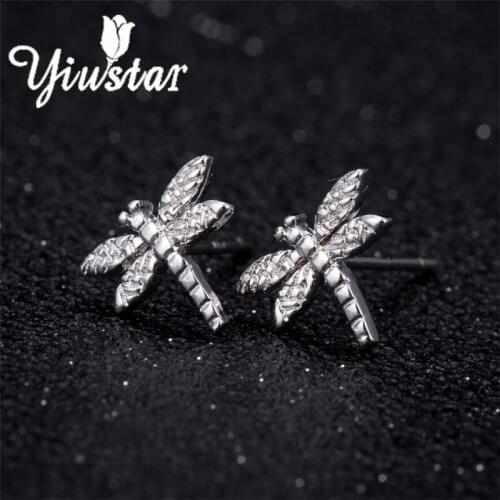 Yiustar Dragonfly Earrings Acrylic Earring Animal Stud Earrings Gift For Girls Kids Lady New Arriva boucle d'oreille