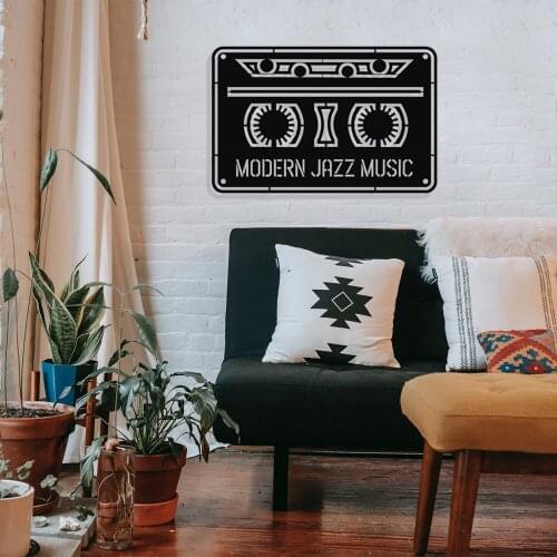 MIGNATIS Modern Jazz Music and Cassette Design Metal Wall Decor - in FrameKitchen Wall Decor, Office, Living Room