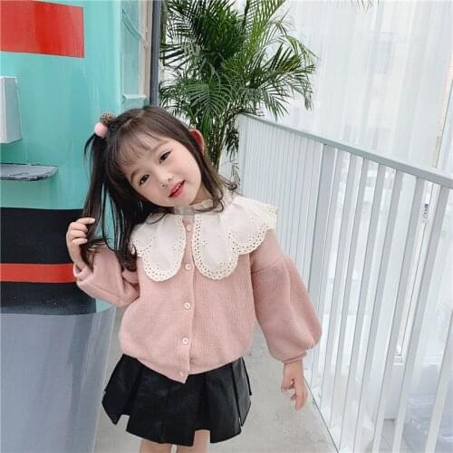 Baby Girl Sweaters Coats 2019 Autumn Winter Childrens Clothing Toddler Girl Knitting Jackets Toddler Outwear Coats Cute Jackets