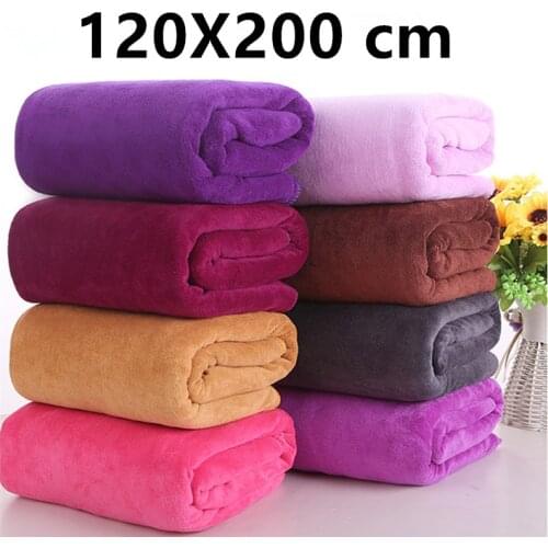120X200 cm thick superfine microfiber fitness bath towel super soft travel camping towel super absorbent swimming sports towel