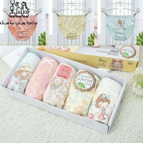Girls Cotton Panties Children Underwear Lovely Cartoon Printing Briefs Breathable & Comfortable Underpants Kids Clothing