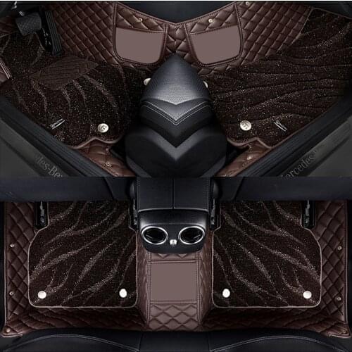 High quality black green leather Car floor mat For GMC sierra accessories