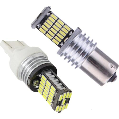YSY 1156/BA15S 1157/BAY15D T20 T25 LED Reverse Light Bulbs Canbus 4014 45SMD Highlight LED Backup Parking Light Lamp Bulbs