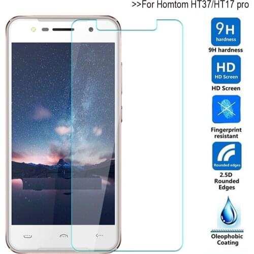 For HOMTOM HT37 /HT27 Glass Tempered Glass For HOMTOM HT17 pro Mobile Phone Premium Screen Protector Film Guard HT17pro case