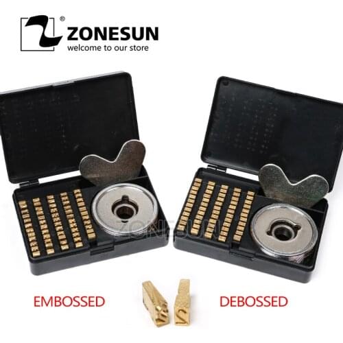 ZONESUN Heat Stamping Alphabet Set Press Machine FR900 FR770 Alphabet Set Date Coding Machine Letter Numbers Brass for FR770