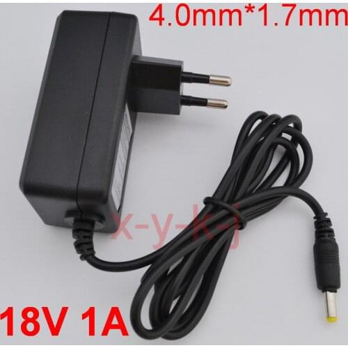 1PCS 18V 1A High quality IC solutions AC 100V-240V Converter Adapter DC 18V 1A 1000mA Power Supply EU Plug 4.0mm x 1.7mm