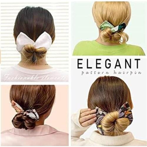 1PC Deft Bun Fashion Hair Bands Women Summer Knotted Wire Headband Print Hairpin Braider Maker Easy To Use DIY Accessories