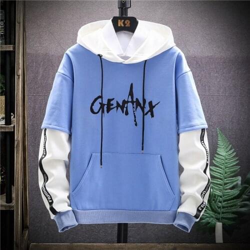 Autumn Winter Print Letters Streetwear 2020 New Style Mens Hoodie Fashion Brand Plush Outwear Warm Boys' Coat