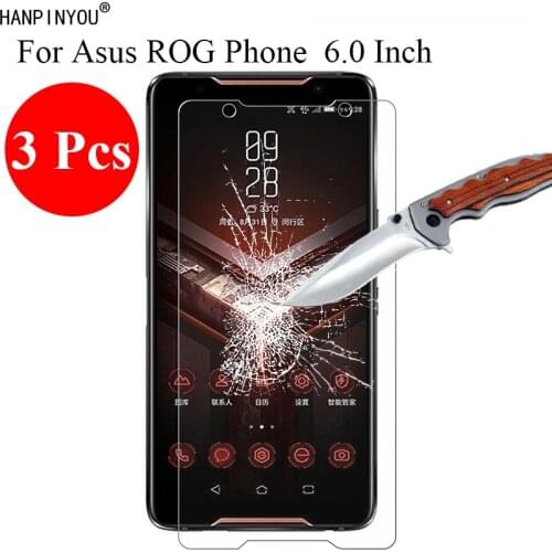 3 Pcs/Lot New 9H 2.5D Tempered Glass Screen Protector For Asus ROG Phone 6.0" Protective Film + Clean Tools