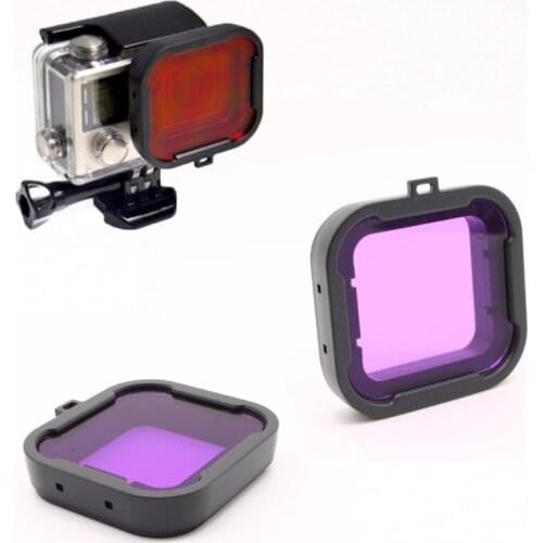 Gopro Accessories Dive Filter Purple Underwater Diving Lens Filtro for GoPro Hero 3+/ 4