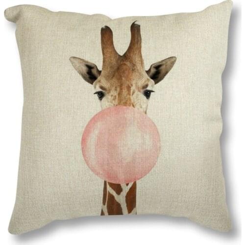 Cute Animal decorative pillowcase cushion cover throw pillows case seat linen cushions for sofa home Christmas decorations