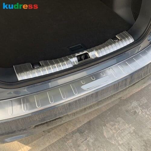 For Ford Kuga Escape 2020 2021 Steel Car Rear Trunk Bumper Protector Cover Guard Trim Tail Gate Fender Plate Styling Accessories
