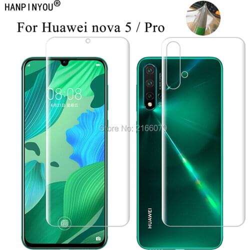 For Huawei nova 5 / Pro 6.39" Soft TPU Front Back Full Cover Screen Protector Transparent Protective Film + Tools (Not Glass)