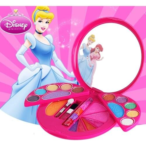 Disney Princess Make Up Toys for Girls Pretend Makeup Disney Jewelry Rapunzel Snow White Belle Frozen Elsa Anna Kids Makeup
