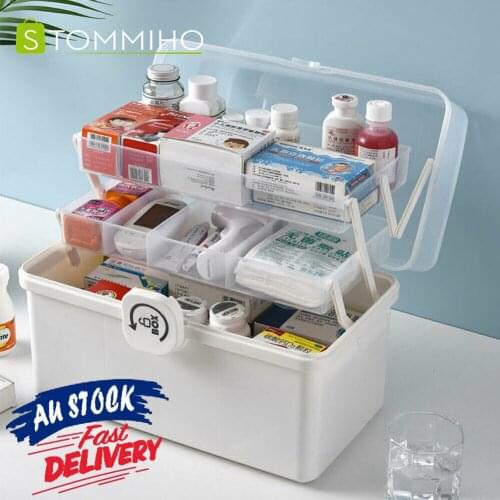 Large Capacity Family Medicine Box Containers Portable Multi-layer Emergency First Aid Kit Storage Box Pill Organizer