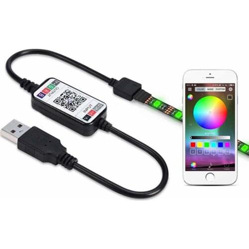 5V USB Bluetooth 4.0 RGB LED Light Strip Controller Mini Wireless Wifi Dimmer For 3528 5050 Tape TV Backlight
