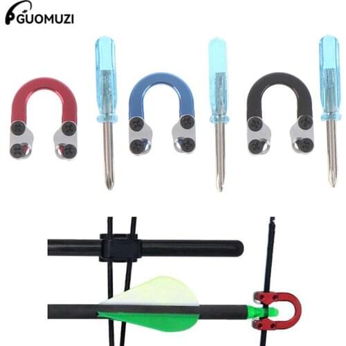 Archery Metal D Ring Aluminum U Nock Bowstring Safety Rope Bow Release Buckle Aid Compound Bow Hunting Shooting Accessories