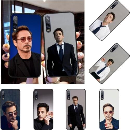 PENGHUWAN Robert Downey Jr Soft black Phone Case for Huawei P30 P20 P10 P9 P8 Mate 20 10 Pro Lite