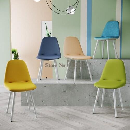 Cafe soft bag chair backrest modern minimalist desk stool net red makeup chair casual restaurant nordic dining chair