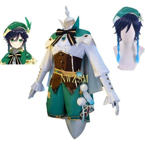 NEW !!! Arrived Venti Genshin Impact Original Version Design Uniforms Cosplay Costume Free Shipping