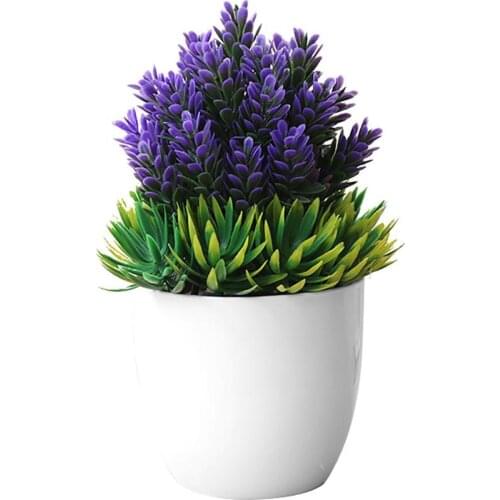 NEW Artificial Bonsai Plants Small Tree Pot Plants Fake Flowers Potted Ornaments for Home Decoration Garden Hotel Decoration