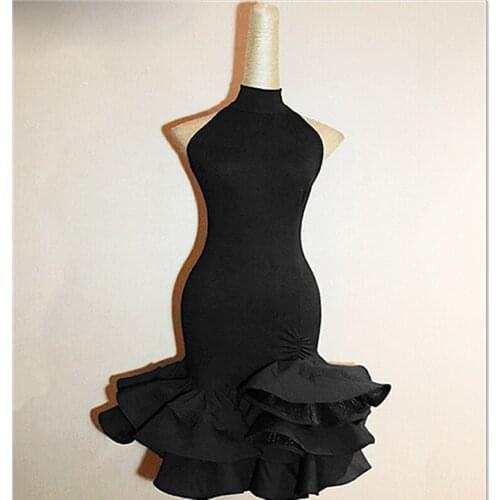 Latin Dance Dress Women 2020 New Adult Costume Latin Dance Competition Dresses Clothes For Salsa Black Dance Dress Practice Wear