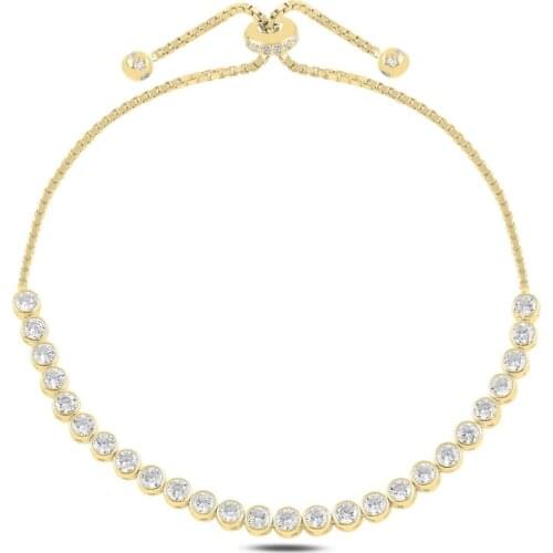 Silver 925 Sterling Watercourse Zircon Cubic Zirconia Elevator Bracelet