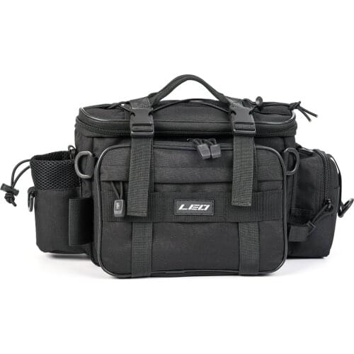 LEO 40*17*20cm Fishing Bags 1000D Pesca Multifunctional Shoulder Bag Waist Pack Carp Fishing Lures Tackle Gear Storage Bag Pesca