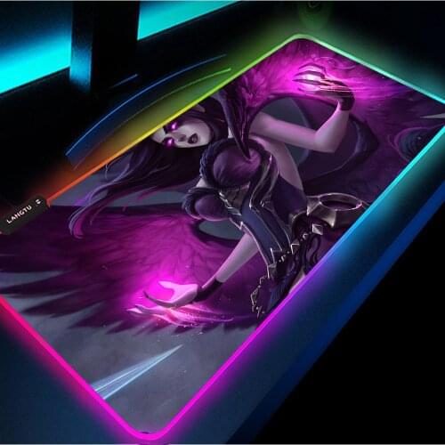 LED Lights Mouse Pad League of Legends Rgb Luminous Gamer Accessoriescomputer Desk Mat Mats with Backlight Carpet DropShipping