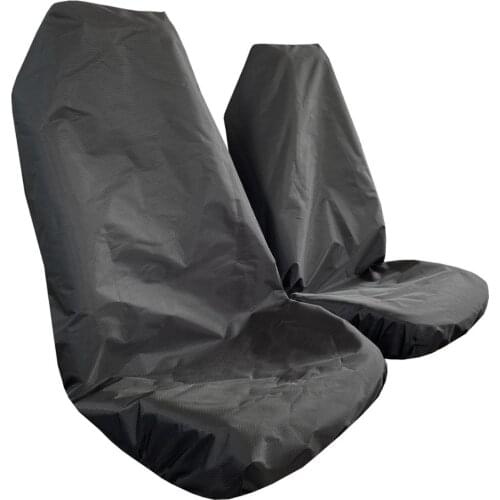 Waterproof Canvas Seat Covers, Slip On Throw Over Style Front Set, Airbag Safe Durable Protector