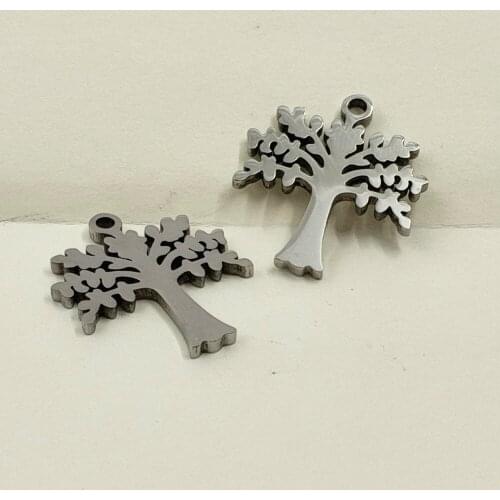 20PCS Charm Dangle Jewelry Tree Of Life Charms Stainless Steel DIY Charms Accessories Necklace Jewelry