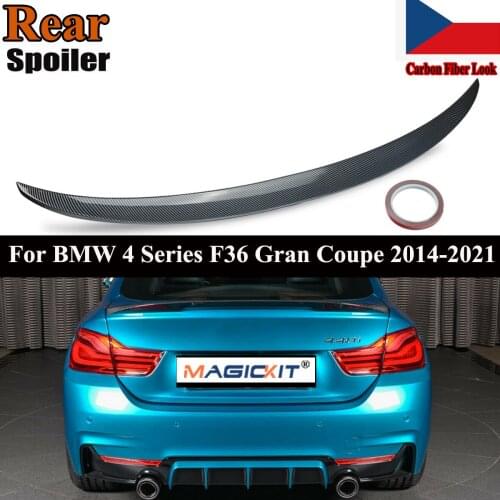 MagicKit Trunk Spoiler For BMW 4-Series F36 M Performance 2013-20 Carbon Fiber Style ABS