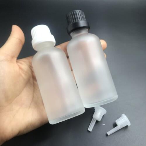 1pcs 30ml Tubes Frosted Glass Aromatherapy Liquid for Essential Massage Oil Pipette Refillable Bottles Glass Container Jars