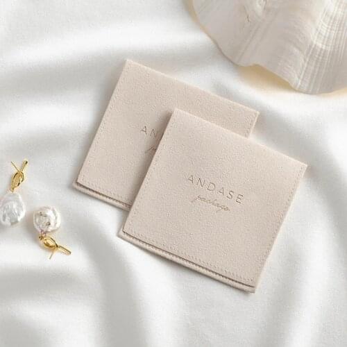 200pcs Envelop Style Pouches Microfiber Suedette Jewelry Pouches Jewelries Organizer Custom Logo Personalized Pouch Small Bags