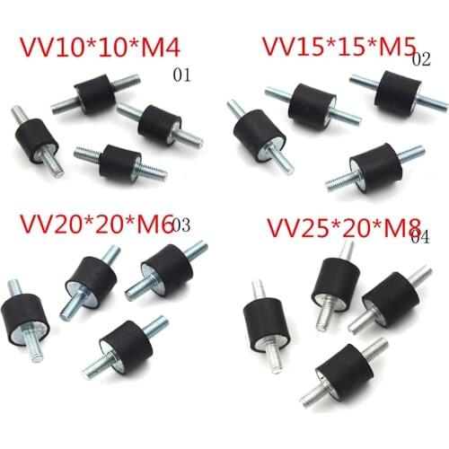 4pcs M4 M5 M6 M8 Anti Vibration Rubber Mounts Shock Damper Car Air Compressors Pump Rubber Mounts Tools For Racing Drone