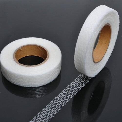 50m Reticularis Adhesive Interlining Hot Melt Double-sided Tape with Release Paper Iron On Sewing Patchwork Fabric Material