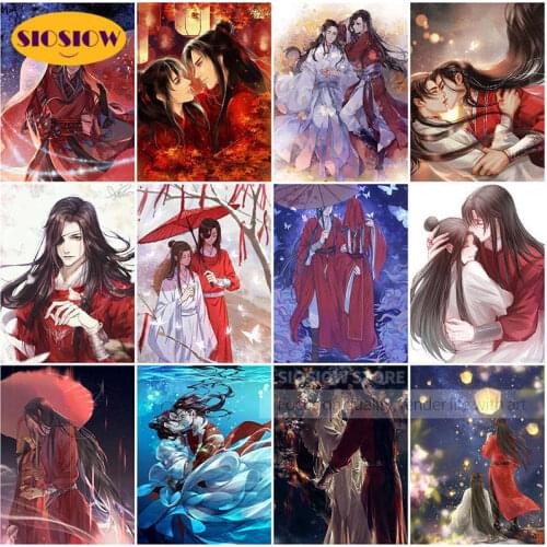 Tian Guan Ci Fu 5d Diamond Painting BL Chinese Anime Heaven Officials Blessing Diamond Embroidery Cross Stitch Gifts For Girls