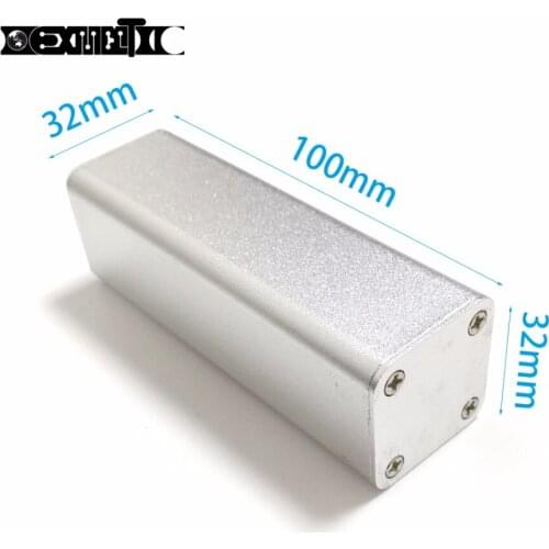 Aluminum enclosure electrical project box DIY 32*32*100mm silver customize box