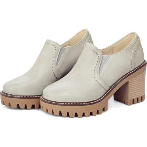 Big SizeSimple casual coarse single shoes ladies high heels women shoes woman pumps