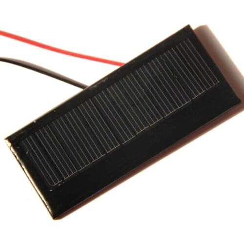 BUHESHUI 0.3W 5.5V Mini Solar Panel With Wire DIY Solar Charger Polycrystalline Solar Cell Education Kits Study 86*38*3MM Epoxy