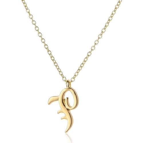 Cursive English letter P name Sign Personality pendant chain necklace alphabet Initial sign friend family gift necklace jewelry