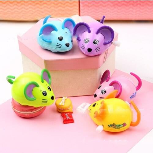 Childrens Plastic Winding Clockwork Little Mouse Toy Baby Fun Little Mouse Stall Night Market Toy