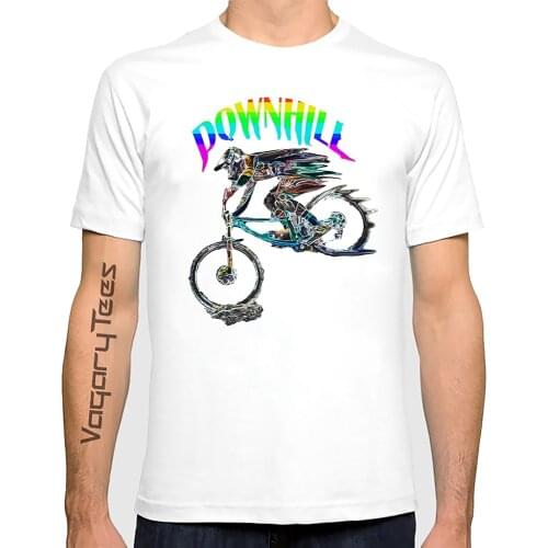 New Fashion Summer Men Bicycle moutains downhill mountain biking Essential Tshirt print male Novelty Hip Hop Boy Casual Top Tees