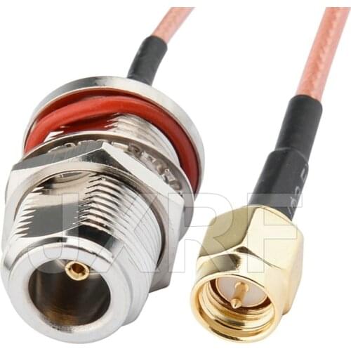 JXRF Coaxial Cables N Female Bulkhead To SMA Male Plug RG316 Pigtail Cable Jumper Cable