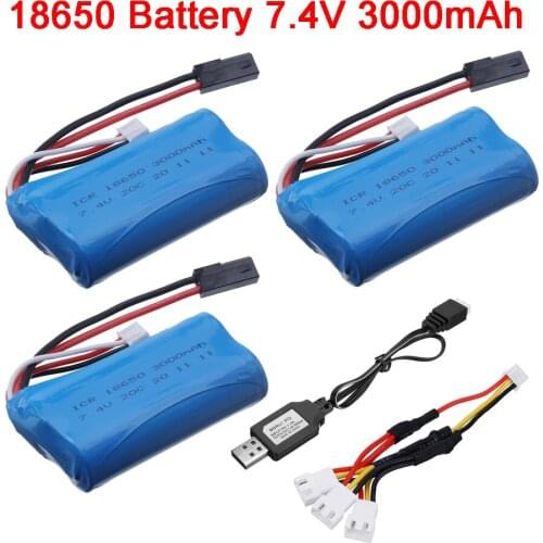 7.4V 3000mah li-ion battery 18650 for MJX T40 T40C F39 F49 T39 BG1518 BG1513 BG1515 BG1507 BG1506 1/12 RC truck Car Boat gun toy