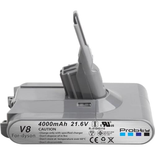 For Dyson V8 21.6V 4000mAh Battery Vacuum Cleaner Tools Li-ion High Capacity Replacement V8 Absolute V8 Animal