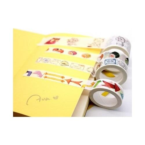 Cute Kawaii Japanese Masking Washi Tape Cake Arrow Adhesive Tape Diy Scrapbook Sticker Label Stationery Can Tear Tape 15mm/30mm