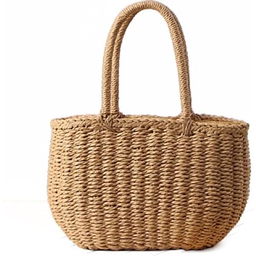 Fashion Summer Beach Bag Handmade Bag Rattan Basket Bag Women Holiday Bohemian Bag Small Tote